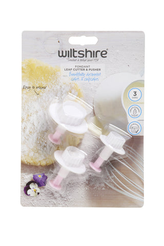 Wiltshire Fondant Leaf Cutter & Pusher Leaf Set of 3