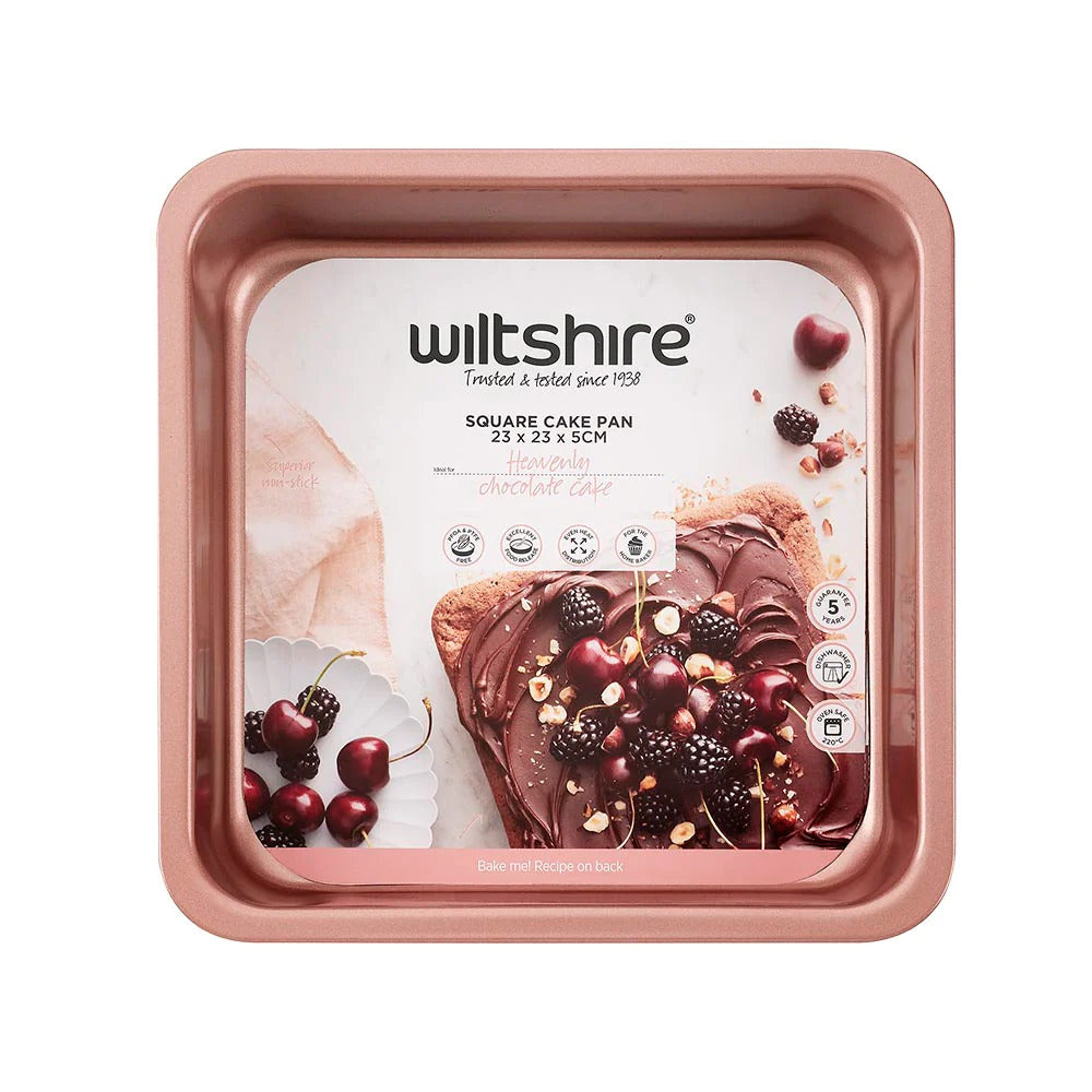 Wiltshire Rose Gold Square Cake Pan 23cm