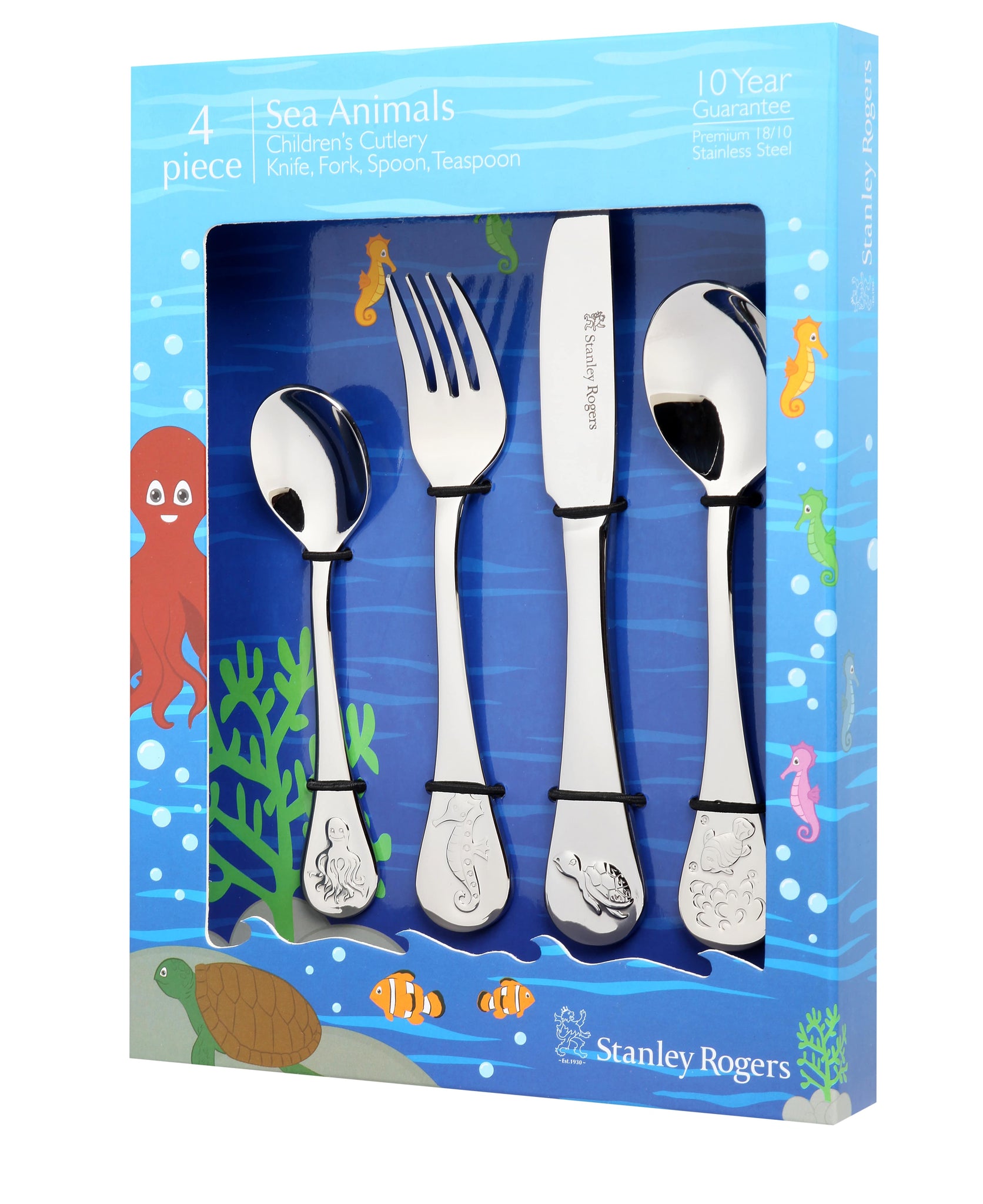 Stanley Rogers Children's Cutlery 4 Piece Set - Sea Animals