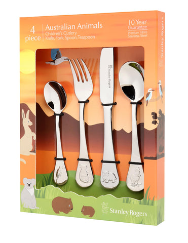 Stanley Rogers Children's Cutlery 4 Piece Set - Australian Animals